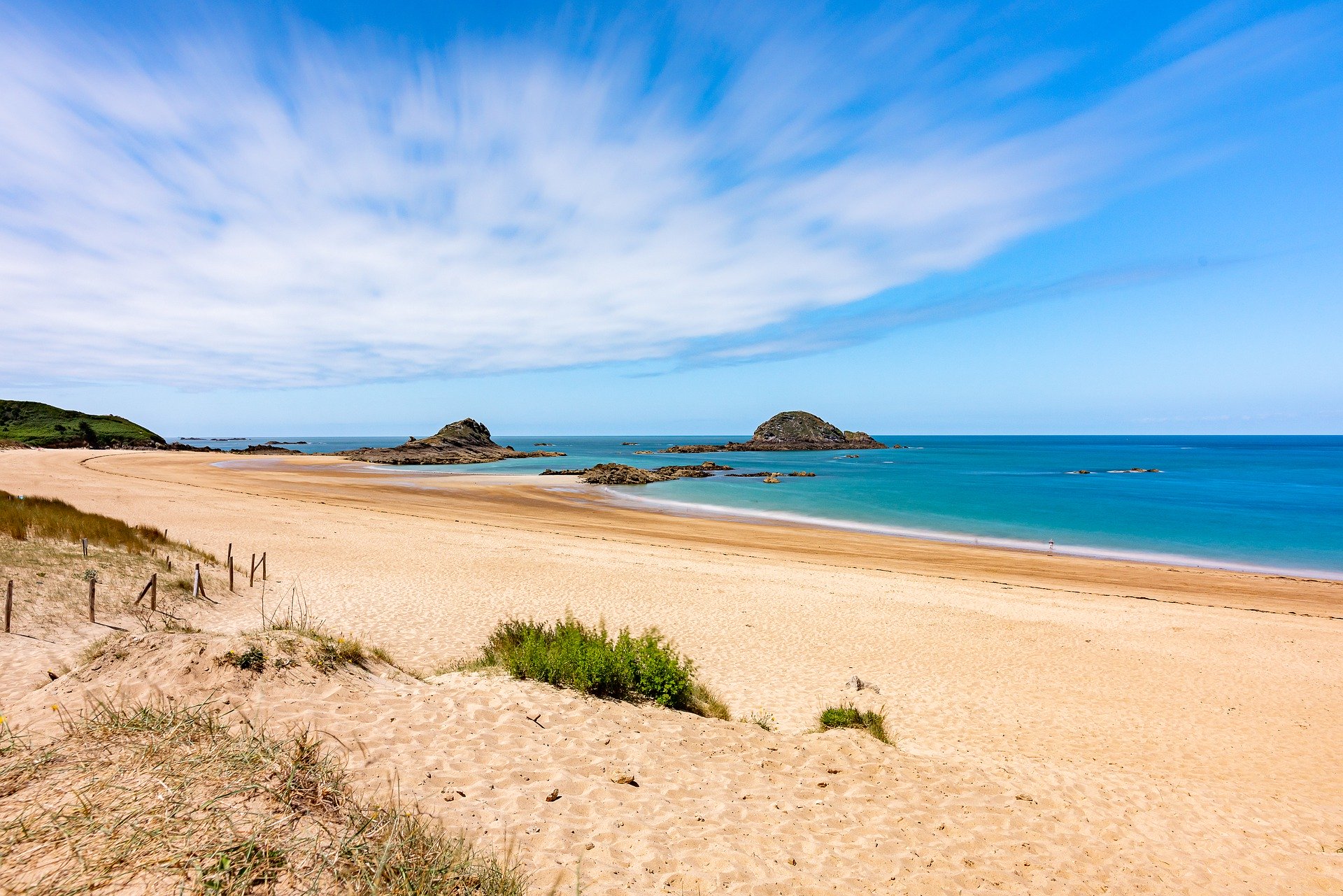 cote mer sable normandie